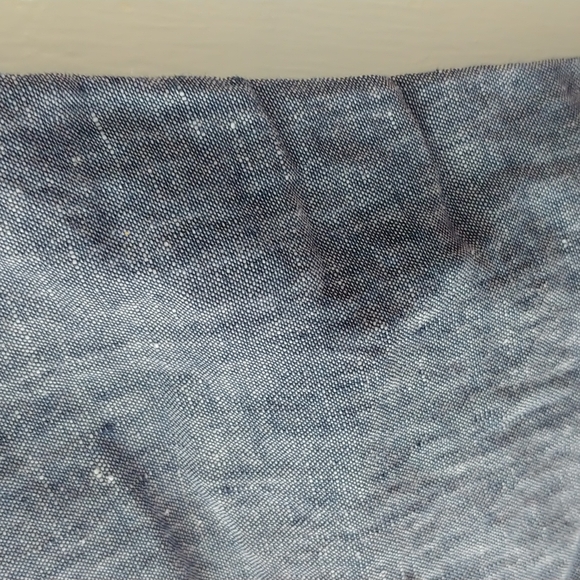 J. Jill Love Linen Cropped Straight Leg Pants Blue SZ M Petite - Picture 6 of 9